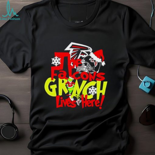 NFL The Atlanta Falcons Grinch Lives Here Christmas shirt