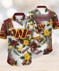 NFL Washington Commanders Hawaii Shirt Flower Trendy Floral Tops