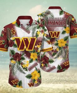 NFL Washington Commanders Hawaii Shirt Flower Trendy Floral Tops, hoodie, sweater, long sleeve and tank top NFL Washington Commanders Hawaii Shirt Flower Trendy Floral Tops