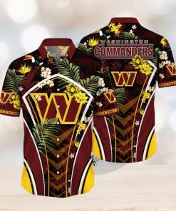 NFL Washington Commanders Hawaii Shirt Flower Vibrant Beachy Shirts