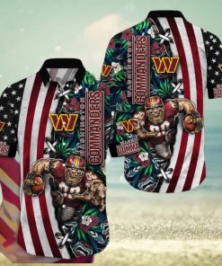 NFL Washington Commanders Hawaii Shirt Mascot Aloha Summer Shirt