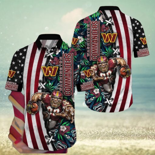 NFL Washington Commanders Hawaii Shirt Mascot Aloha Summer Shirt