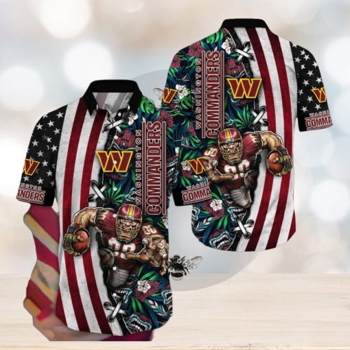 NFL Washington Commanders Hawaii Shirt Mascot Aloha Summer Shirt