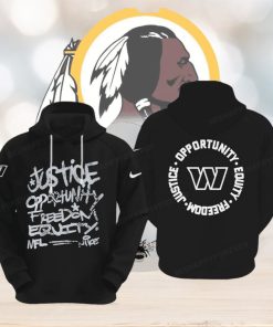 NFL Washington Commanders Justice Opportunity Equity Freedom Hoodie