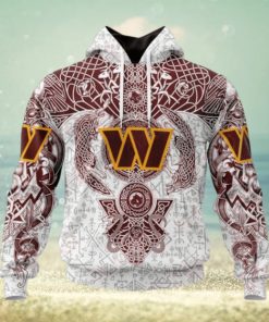 NFL Washington Commanders Norse Viking Symbols 3D Hoodie