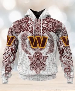 NFL Washington Commanders Norse Viking Symbols 3D Hoodie