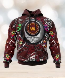 NFL Washington Football Team Mix Grateful Dead, Personalized Name & Number Specialized Concepts Kits 3D Hoodie