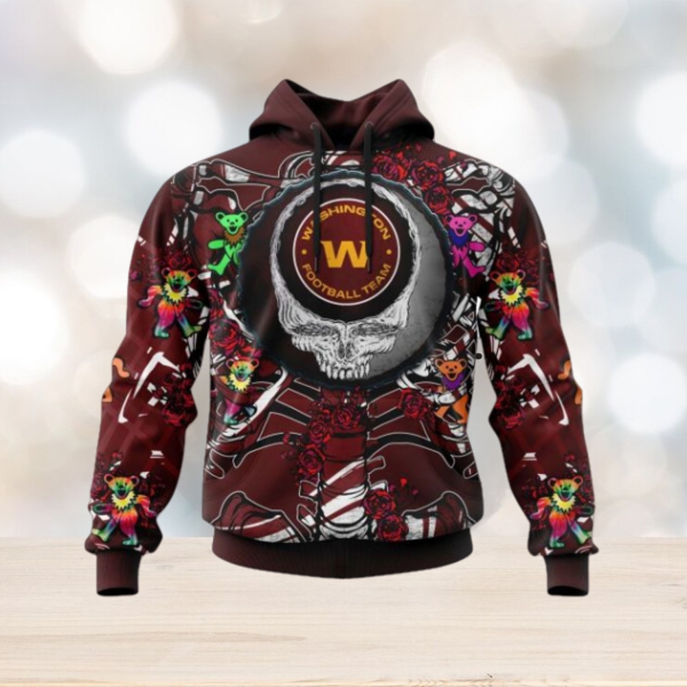 NFL Washington Football Team Mix Grateful Dead, Personalized Name & Number Specialized Concepts Kits 3D Hoodie NFL Washington Football Team Mix Grateful Dead, Personalized Name & Number Specialized Concepts Kits 3D Hoodie