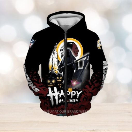 NFL Washington Redskins Happy Halloween Zip Up Hoodie