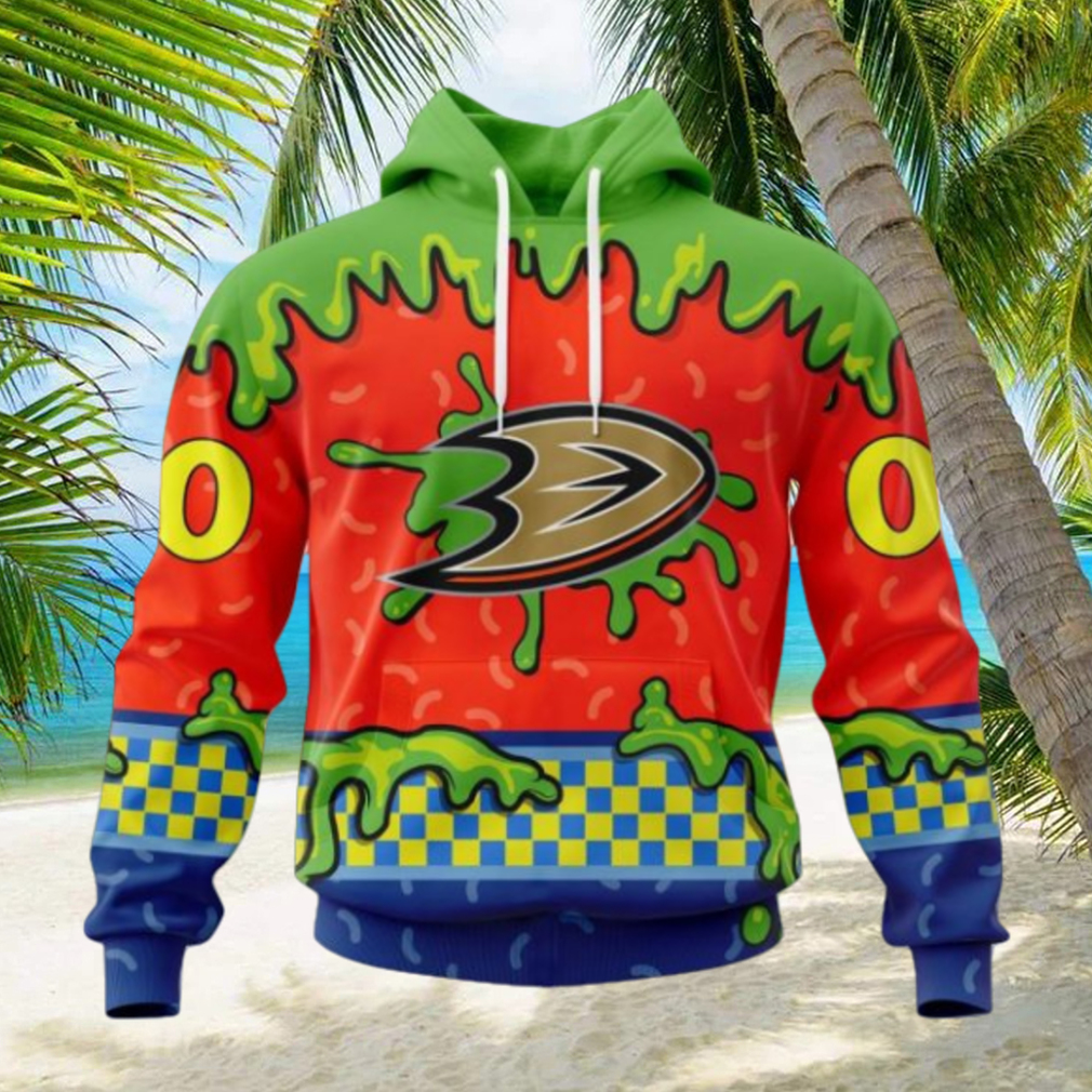 NHL Anaheim Ducks Special Nickelodeon Design Hoodie NHL Anaheim Ducks Special Nickelodeon Design Hoodie