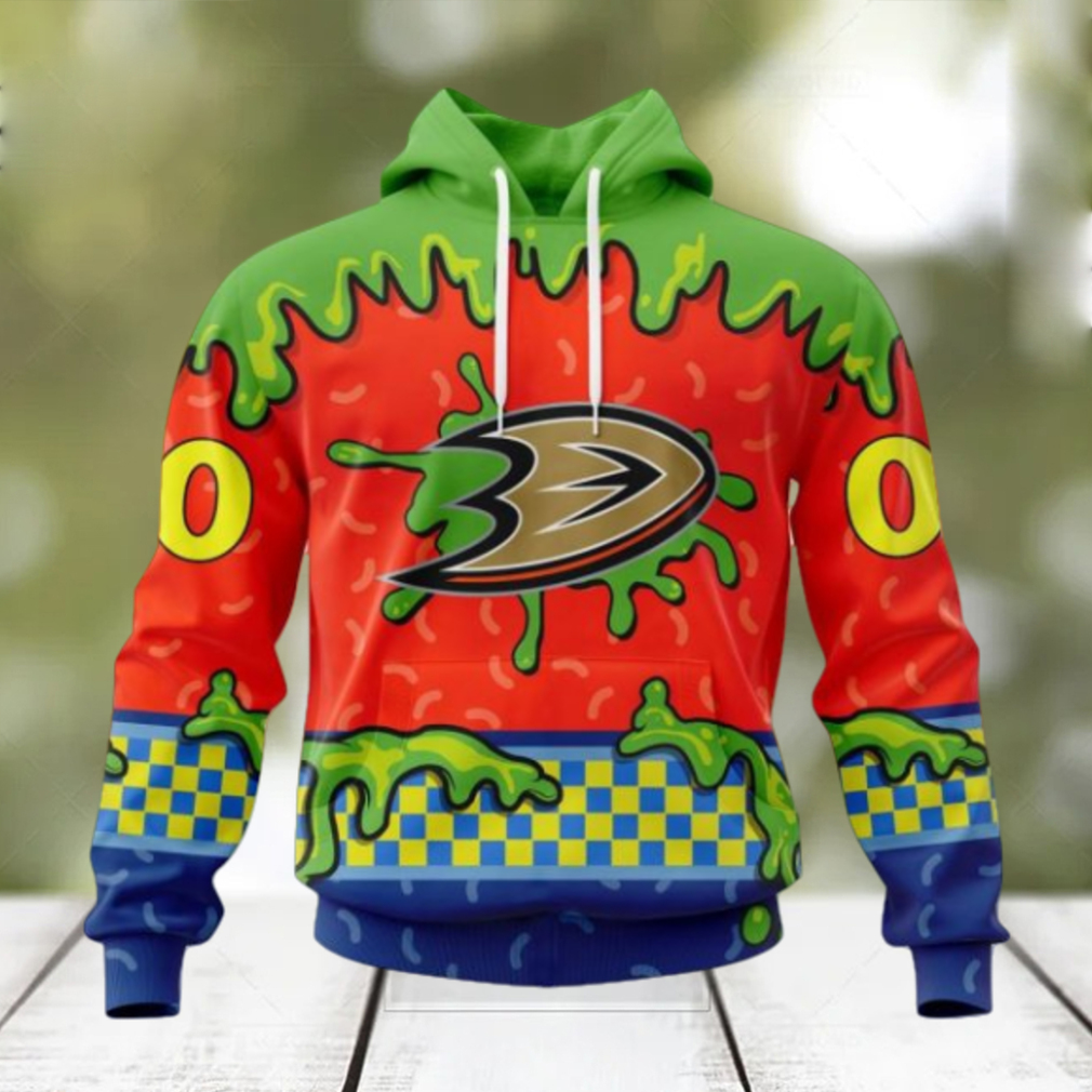 NHL Anaheim Ducks Special Nickelodeon Design Hoodie NHL Anaheim Ducks Special Nickelodeon Design Hoodie