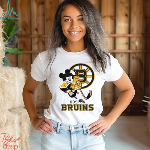 NHL Boston Bruins Mickey Mouse Disney Hockey T Shirt