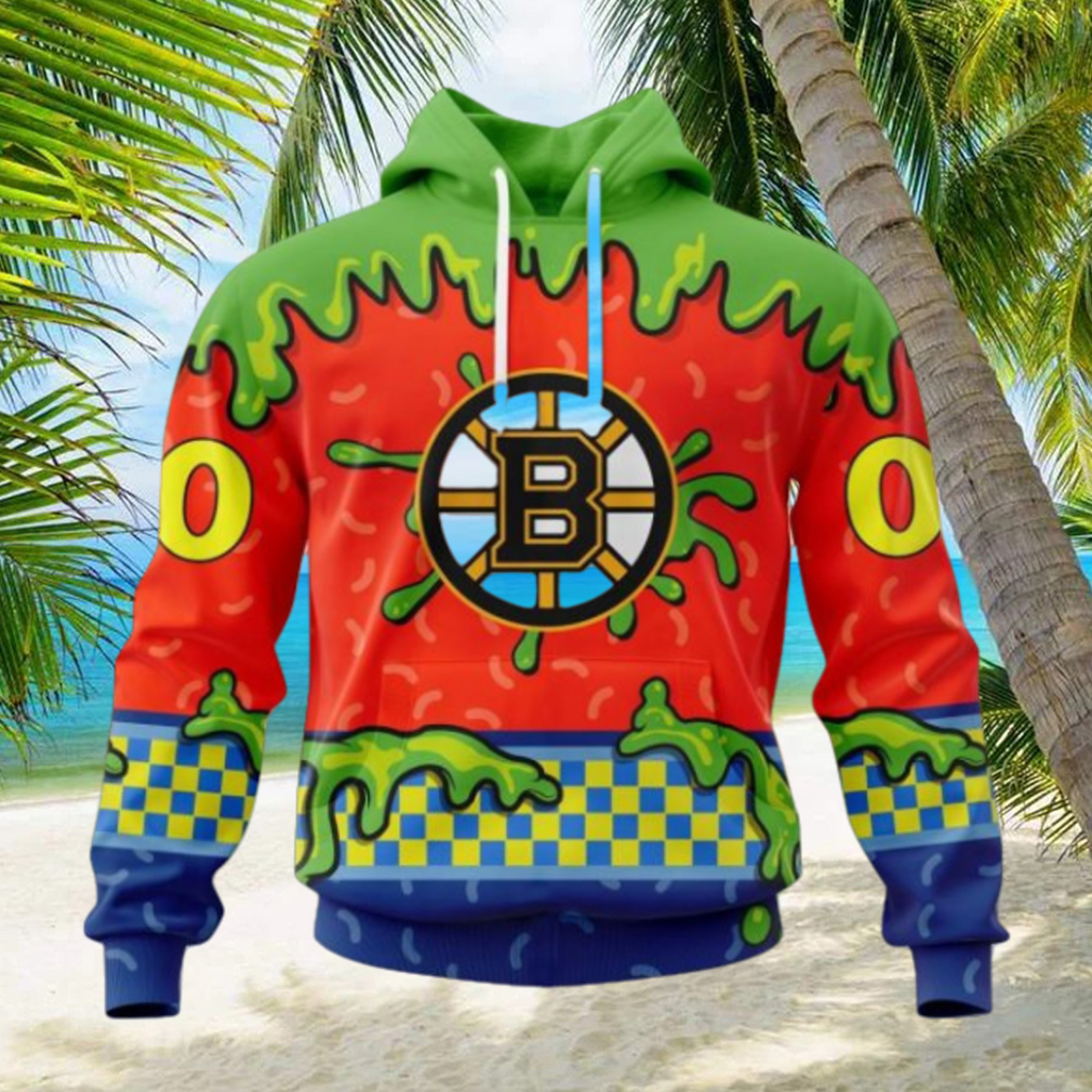 NHL Boston Bruins Special Nickelodeon Design Hoodie NHL Boston Bruins Special Nickelodeon Design Hoodie