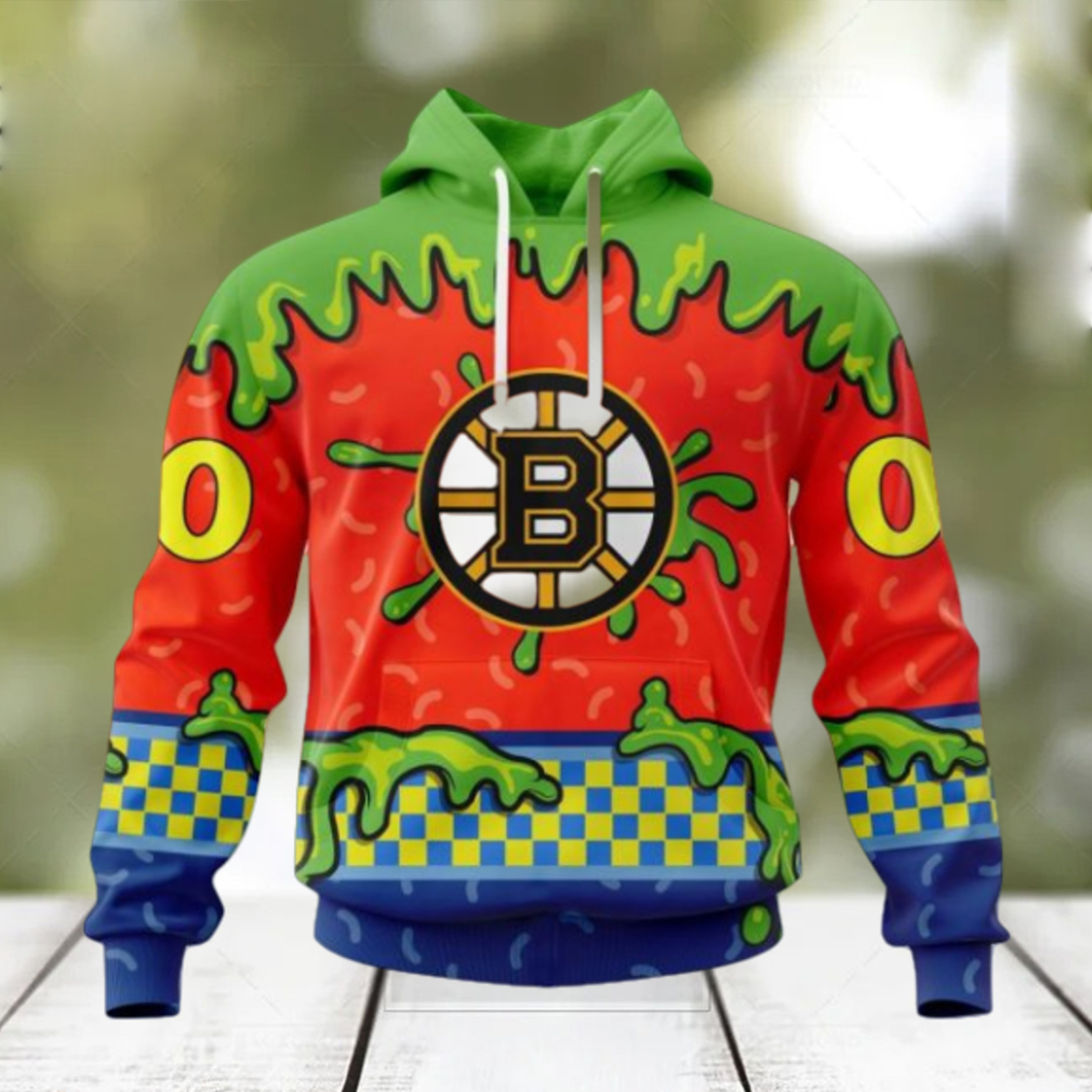 NHL Boston Bruins Special Nickelodeon Design Hoodie NHL Boston Bruins Special Nickelodeon Design Hoodie