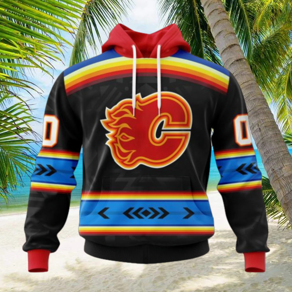 NHL Calgary Flames Special Native Heritage Design Hoodie NHL Calgary Flames Special Native Heritage Design Hoodie