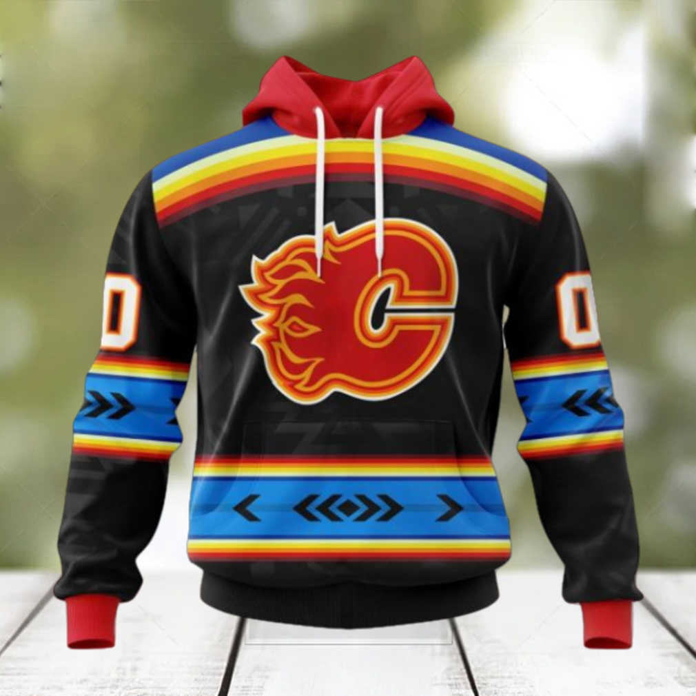 NHL Calgary Flames Special Native Heritage Design Hoodie NHL Calgary Flames Special Native Heritage Design Hoodie