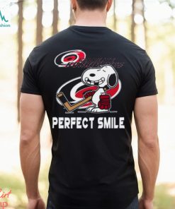 NHL Carolina Hurricanes Snoopy Perfect Smile The Peanuts Movie Hockey T Shirt