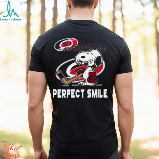 NHL Carolina Hurricanes Snoopy Perfect Smile The Peanuts Movie Hockey T Shirt