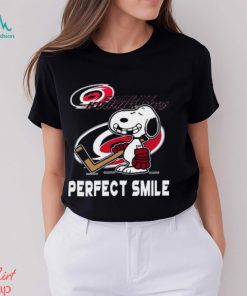 NHL Carolina Hurricanes Snoopy Perfect Smile The Peanuts Movie Hockey T Shirt