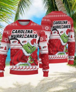 NHL Carolina Hurricanes Ugly Sweater Grinch Christmas Sweater