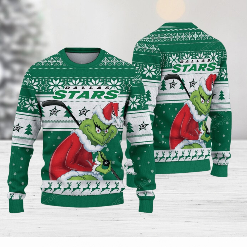 NHL Dallas Stars Grinch Ugly Sweater NHL Dallas Stars Grinch Ugly Sweater