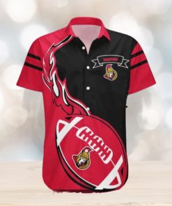 NHL Flame Ball Design Ottawa Senators Hawaiian Shirt