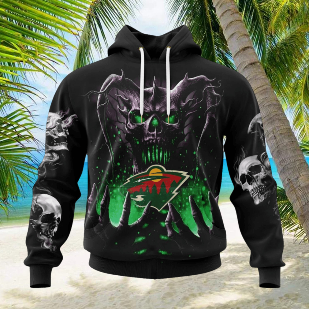 NHL Minnesota Wild Special Skull Art Design Hoodie NHL Minnesota Wild Special Skull Art Design Hoodie