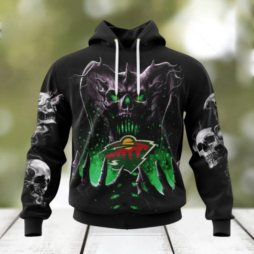 NHL Minnesota Wild Special Skull Art Design Hoodie