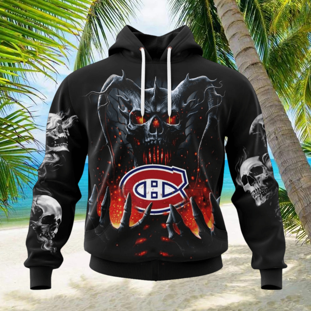 NHL Montreal Canadiens Special Skull Art Design Hoodie NHL Montreal Canadiens Special Skull Art Design Hoodie