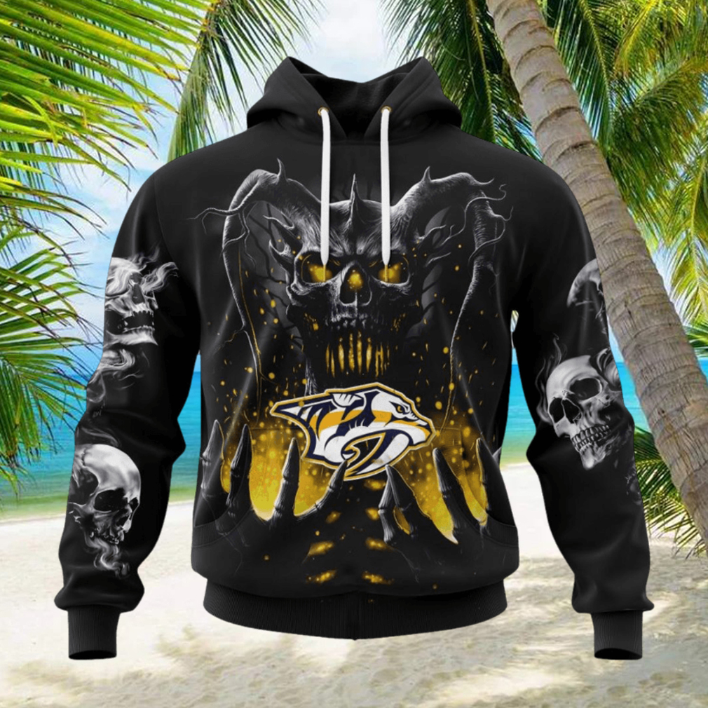 NHL Nashville Predators Special Skull Art Design Hoodie NHL Nashville Predators Special Skull Art Design Hoodie