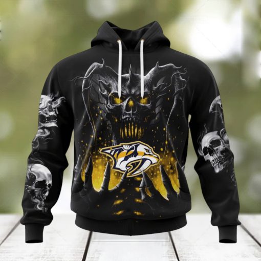 NHL Nashville Predators Special Skull Art Design Hoodie