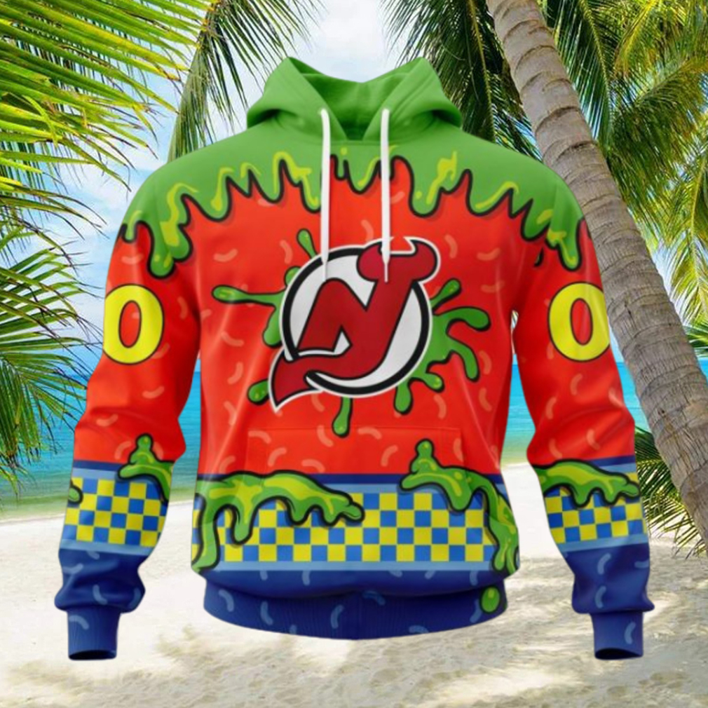 NHL New Jersey Devils Special Nickelodeon Design Hoodie NHL New Jersey Devils Special Nickelodeon Design Hoodie