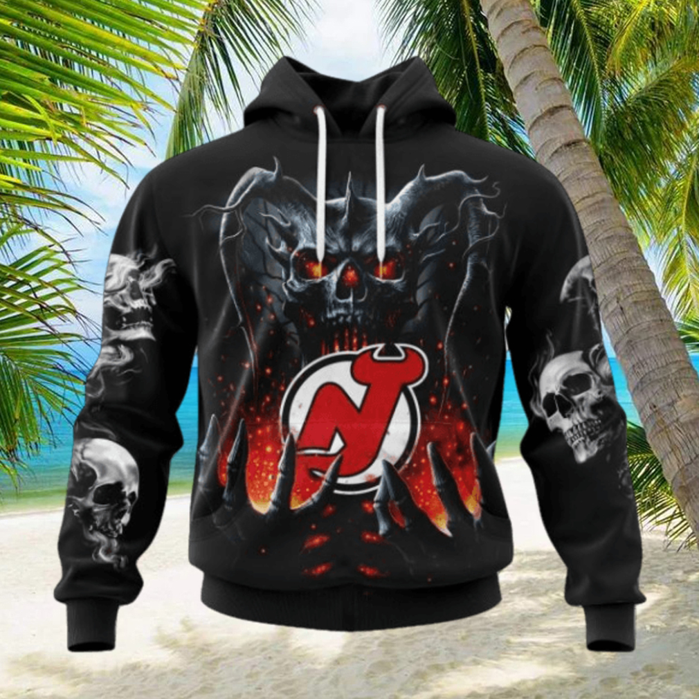 NHL New Jersey Devils Special Skull Art Design Hoodie NHL New Jersey Devils Special Skull Art Design Hoodie