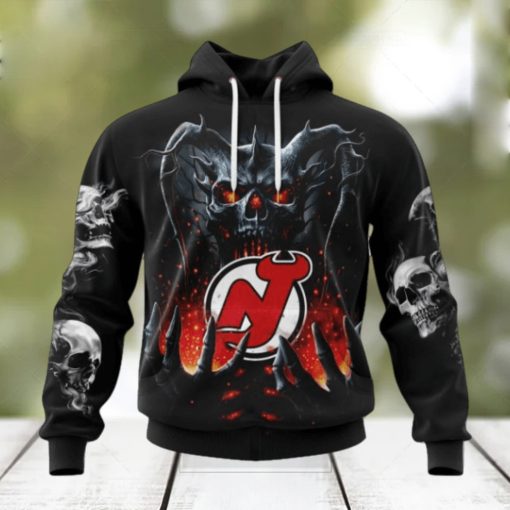 NHL New Jersey Devils Special Skull Art Design Hoodie