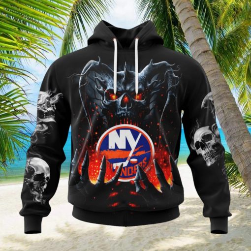 NHL New York Islanders Special Skull Art Design Hoodie