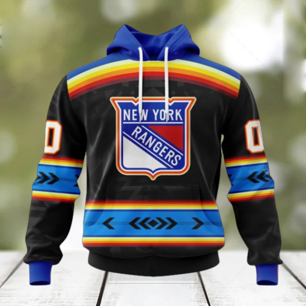NHL New York Rangers Special Native Heritage Design Hoodie NHL New York Rangers Special Native Heritage Design Hoodie