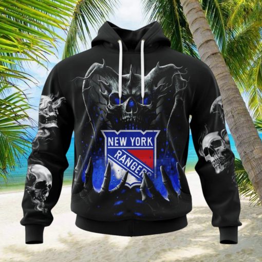 NHL New York Rangers Special Skull Art Design Hoodie