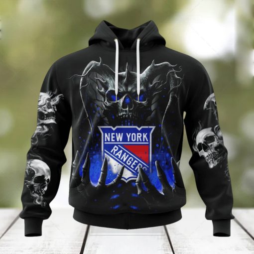 NHL New York Rangers Special Skull Art Design Hoodie