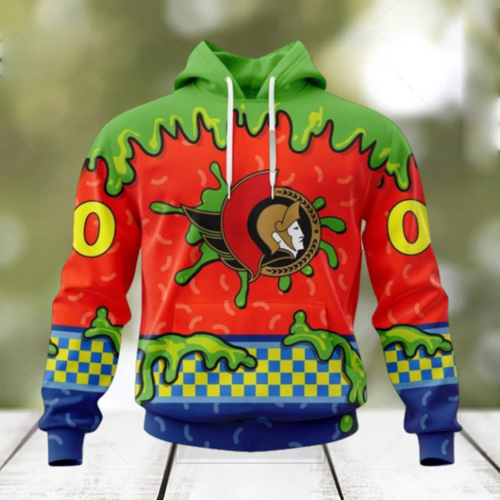 NHL Ottawa Senators Special Nickelodeon Design Hoodie NHL Ottawa Senators Special Nickelodeon Design Hoodie