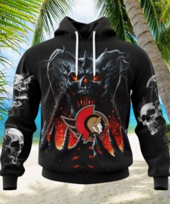 NHL Ottawa Senators Special Skull Art Design Hoodie