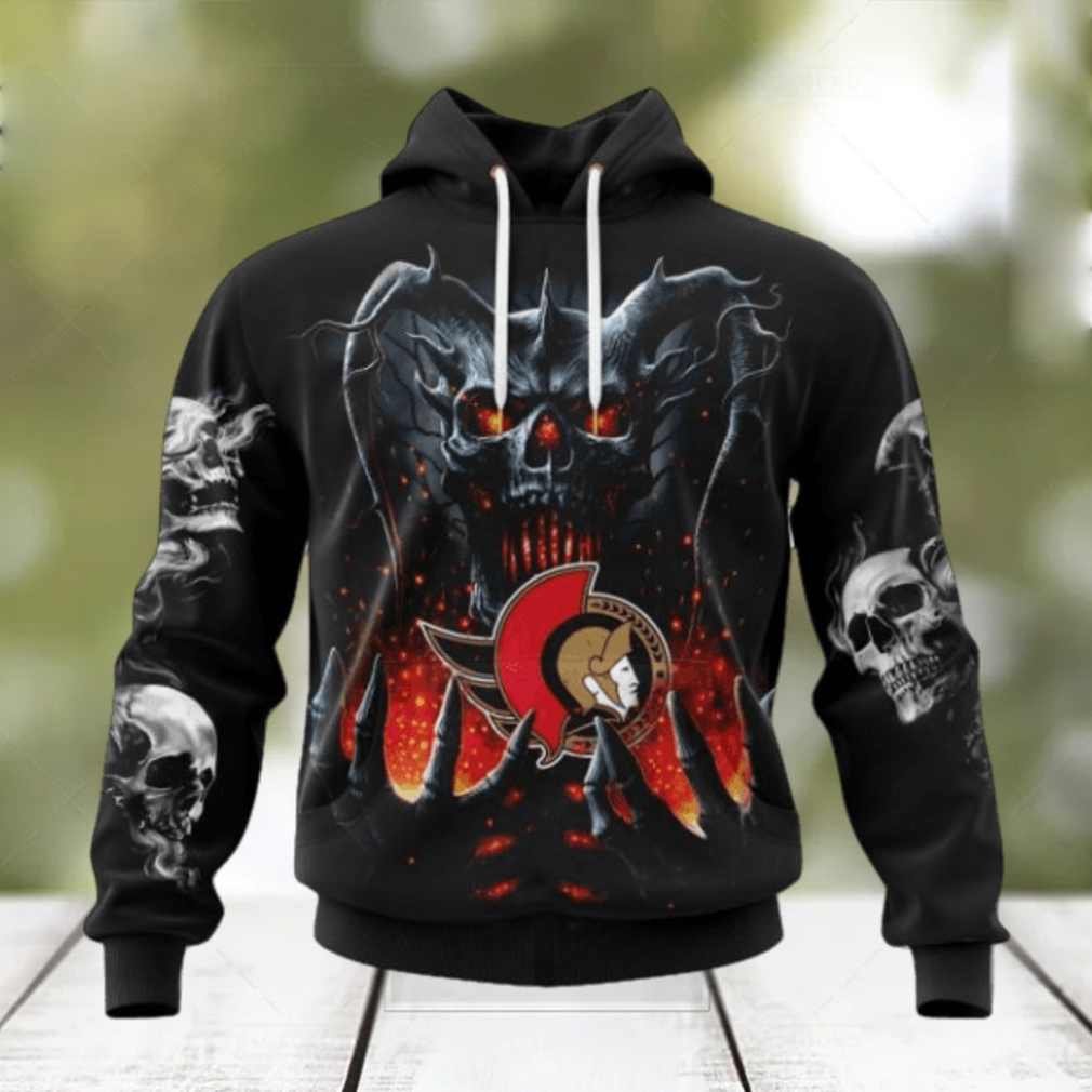 NHL Ottawa Senators Special Skull Art Design Hoodie NHL Ottawa Senators Special Skull Art Design Hoodie