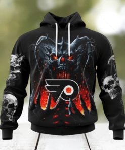 NHL Philadelphia Flyers Special Skull Art Design Hoodie