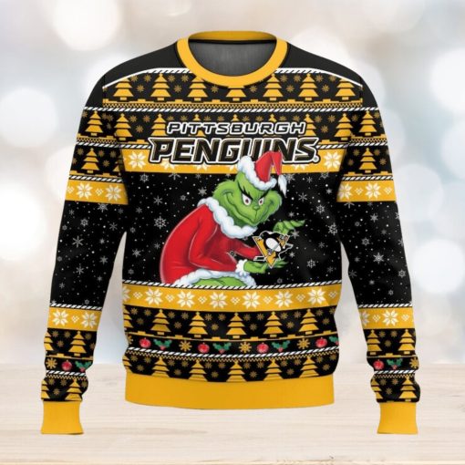 NHL Pittsburgh Penguins Grinch 3D Christmas Sweater Ugly Christmas Sweater Christmas Gift Ideas