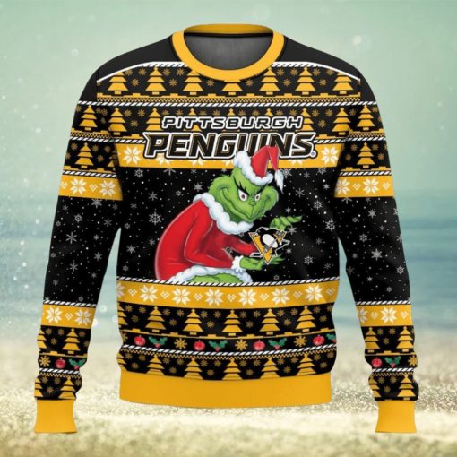 NHL Pittsburgh Penguins Grinch 3D Christmas Sweater Ugly Christmas Sweater Christmas Gift Ideas