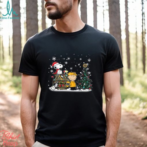 NHL Pittsburgh Penguins Snoopy Charlie Brown Woodstock Christmas Stanley Cup Hockey T Shirt