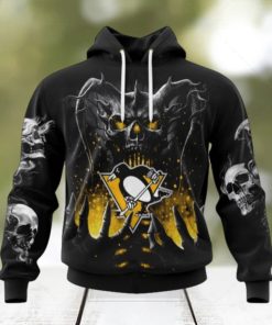 NHL Pittsburgh Penguins Special Skull Art Design Hoodie