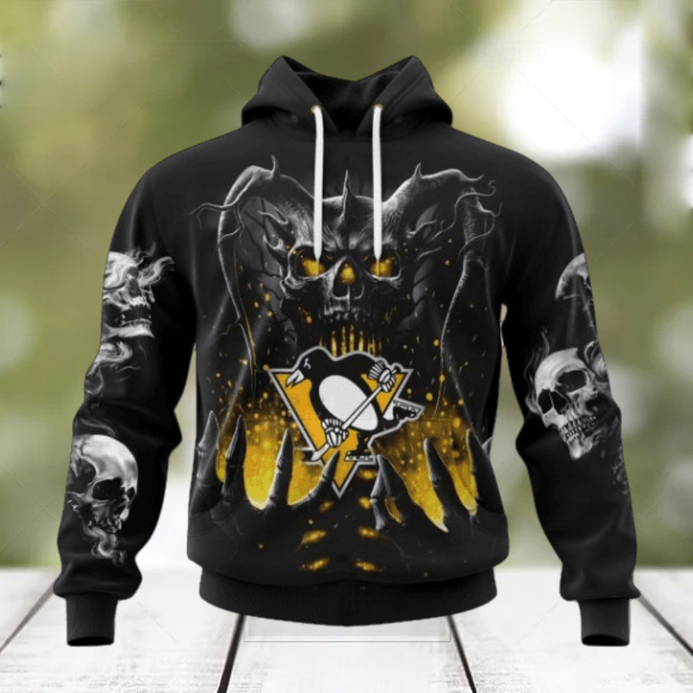 NHL Pittsburgh Penguins Special Skull Art Design Hoodie NHL Pittsburgh Penguins Special Skull Art Design Hoodie