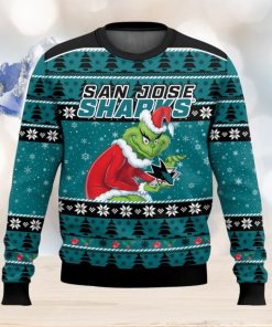 NHL San Jose Sharks Grinch 3D Christmas Sweater Ugly Christmas Sweater Christmas Gift Ideas