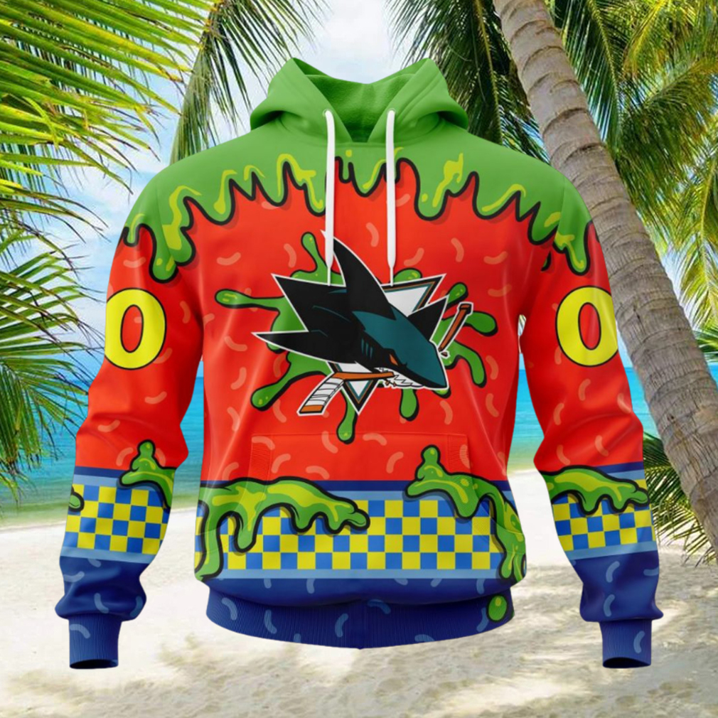 NHL San Jose Sharks Special Nickelodeon Design Hoodie NHL San Jose Sharks Special Nickelodeon Design Hoodie