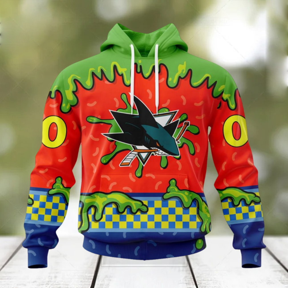 NHL San Jose Sharks Special Nickelodeon Design Hoodie NHL San Jose Sharks Special Nickelodeon Design Hoodie